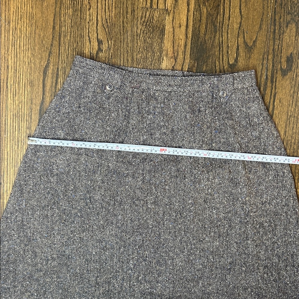 Vintage Wool Orvis Dark Brown A-Line Skirt - Picture 8 of 9
